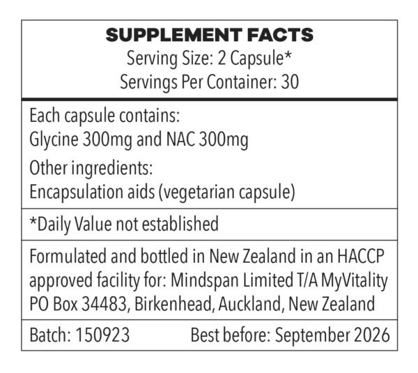 Supplement Facts Glycine